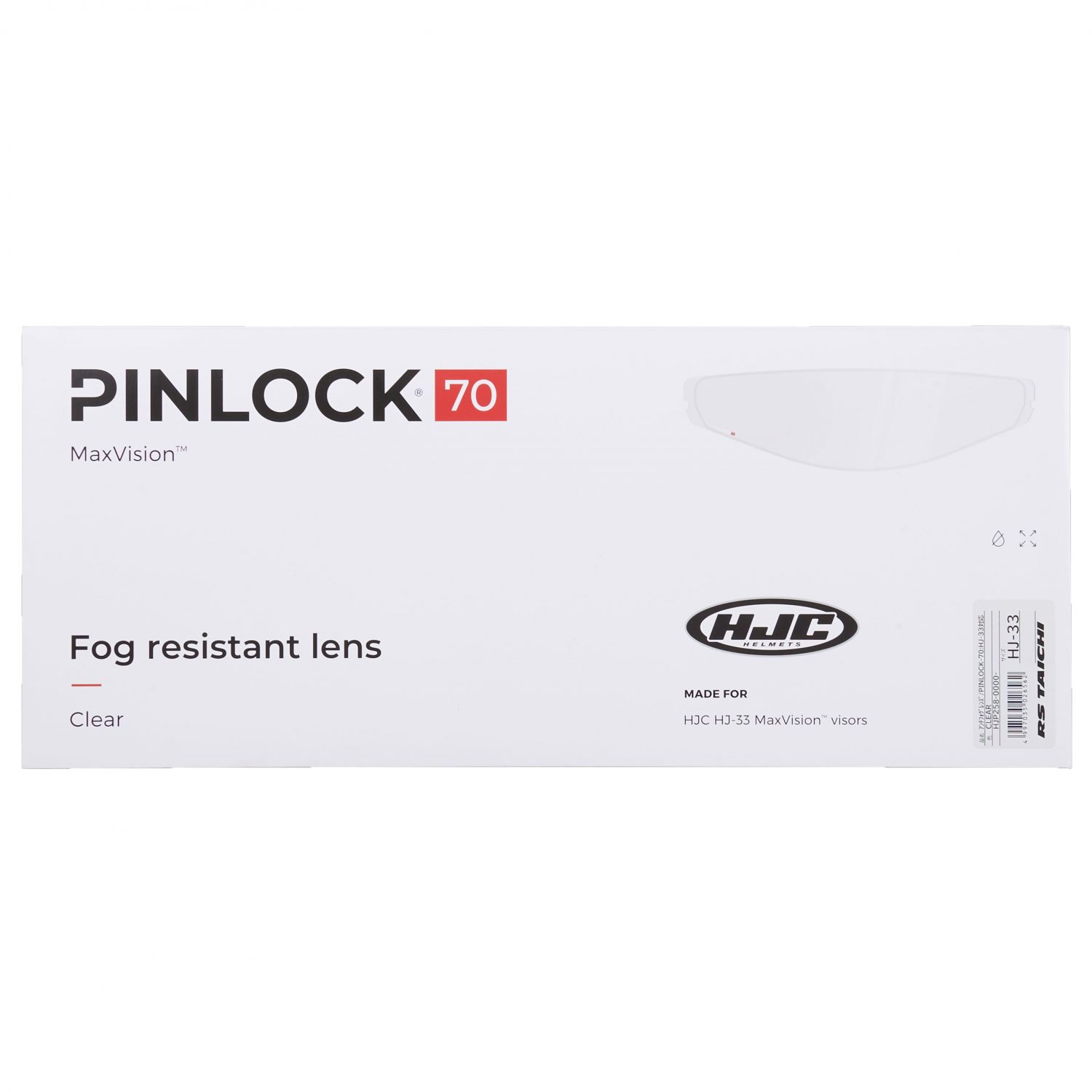 人工ライブロック　PHR70／12穴加工　30×28×25 HJP258｜i90/i91用 アンチフォグレンズ/PINLOCK-70:HJ-33対応