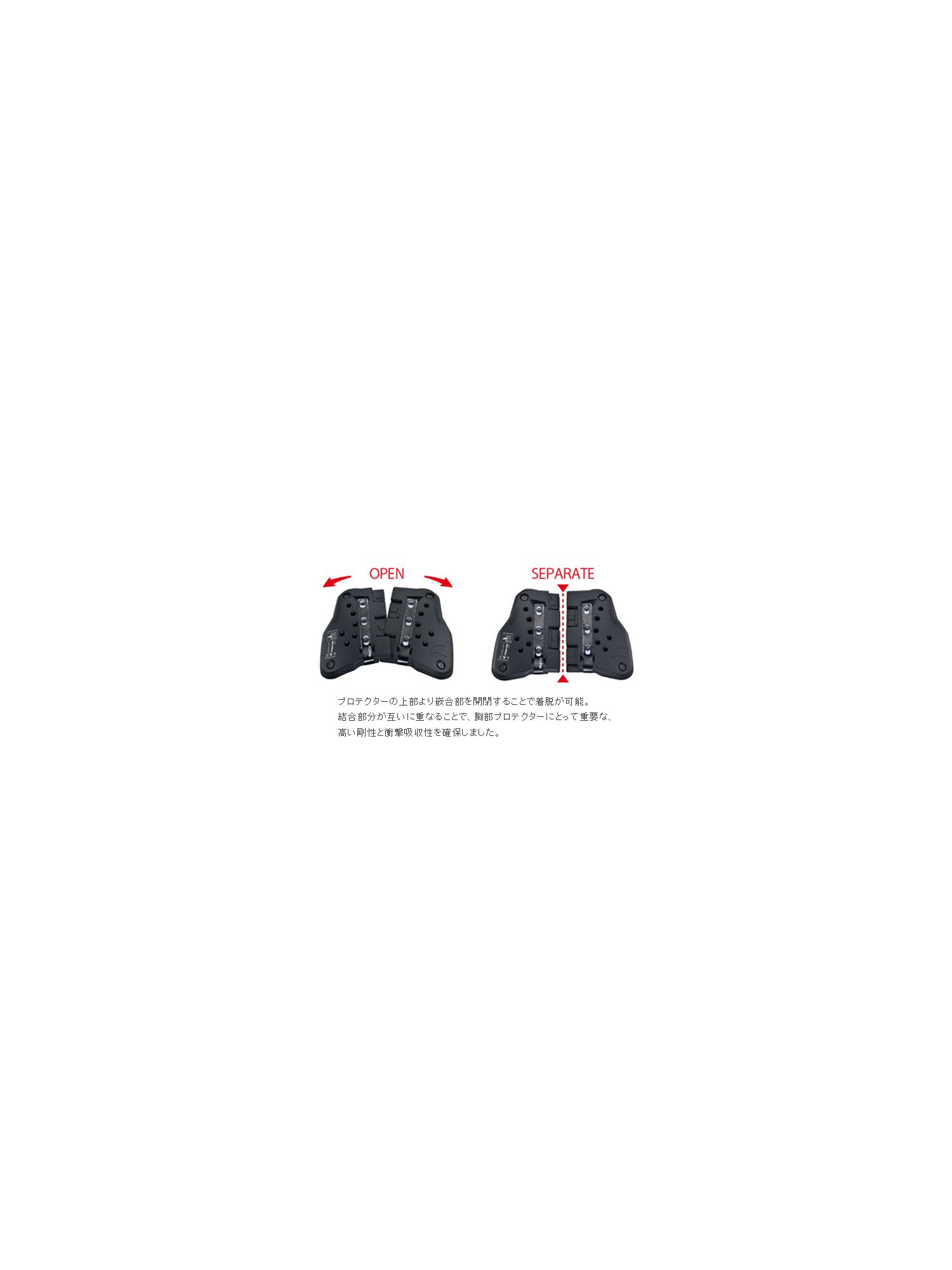 TRV067｜TECCELL SEPARATE CHEST PROTECTOR（WITH BUTTON）［1color］